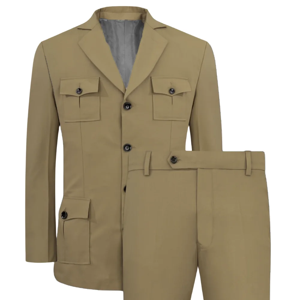 Men Formal Wear Pants - Ternos masculinos jakcet casual cáqui 2