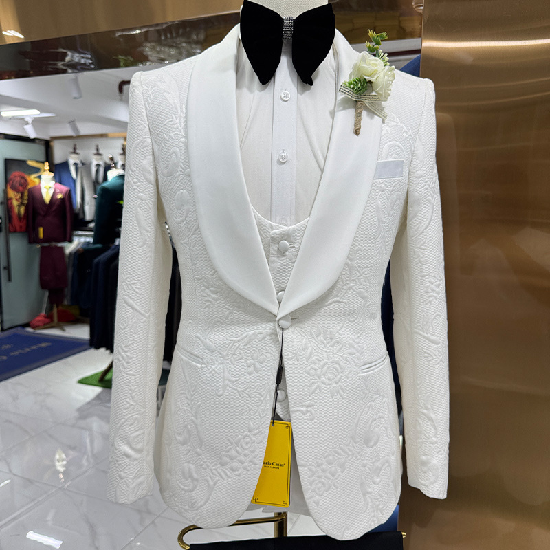 Men Formal Wear Pants - Terno de Casamento Masculino Branco 3