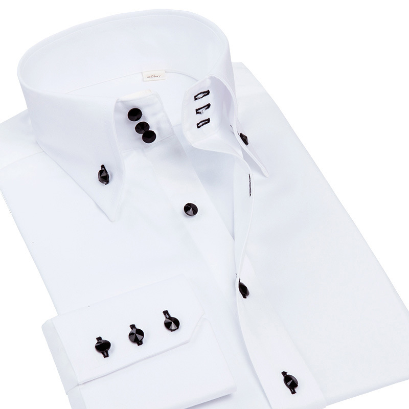 Men Formal Party Wear Shirt - Camisa Social Masculina Slim Fit de