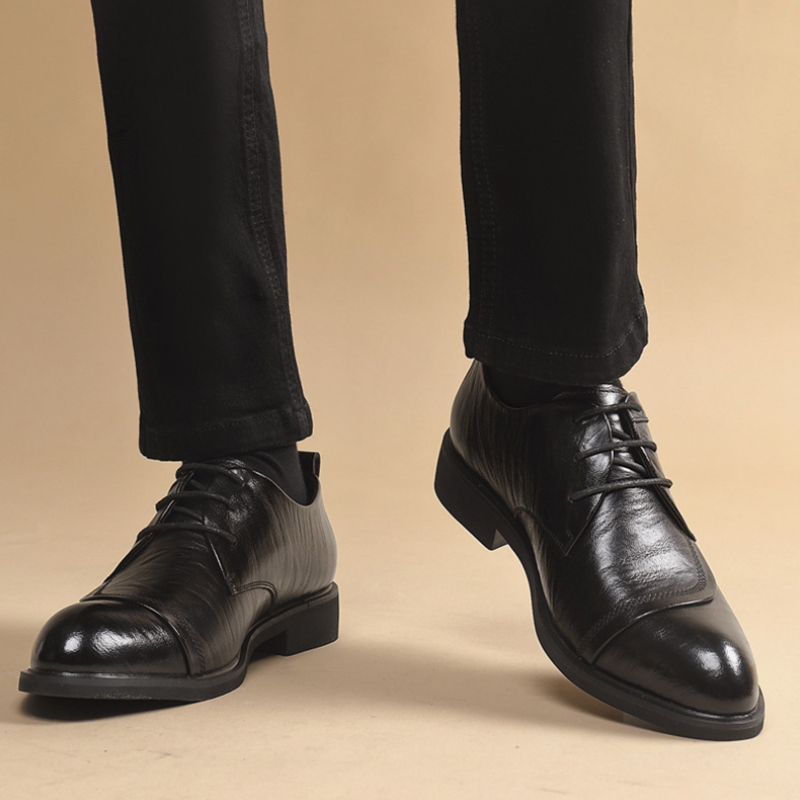 Sapatos Oxford de Couro com De - Men'S Formal Party Wear Shoes avaliação e preço
