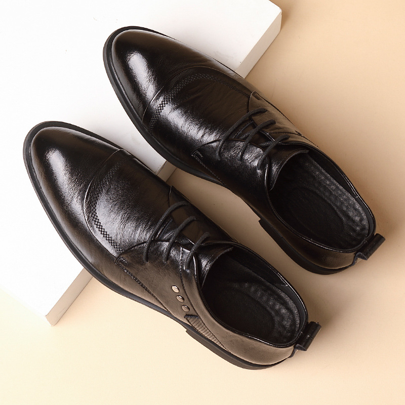 Sapatos Oxford de Couro com De - Men'S Formal Party Wear Shoes avaliação e preço