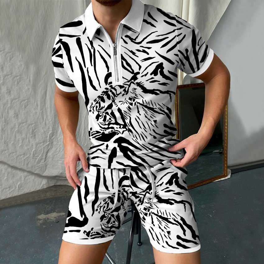Leopardo dos homens 3D impress - Men'S Formal Beach Wear avaliação e preço