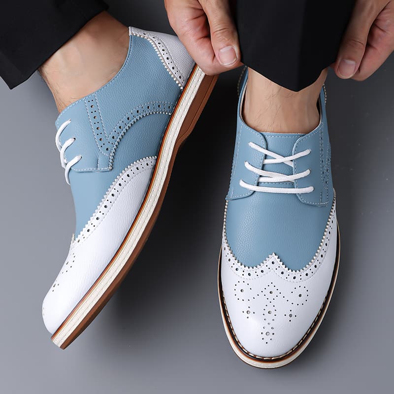 Sapatos Oxford Brogue Masculin - Men Formal Wear Shoes avaliação e preço