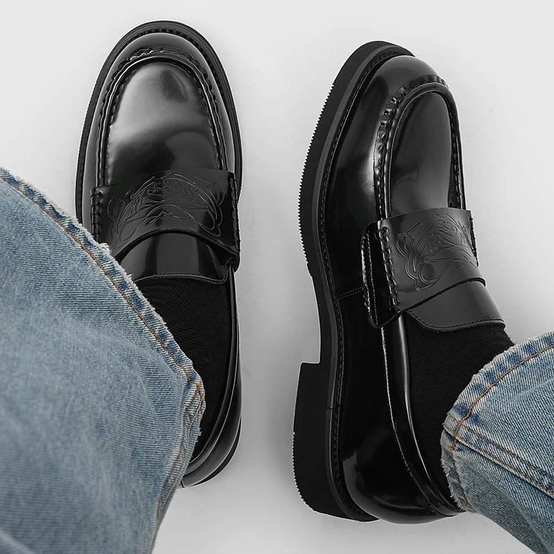 Sapatos de couro masculinos mo - Men Formal Wear Shoes avaliação e preço