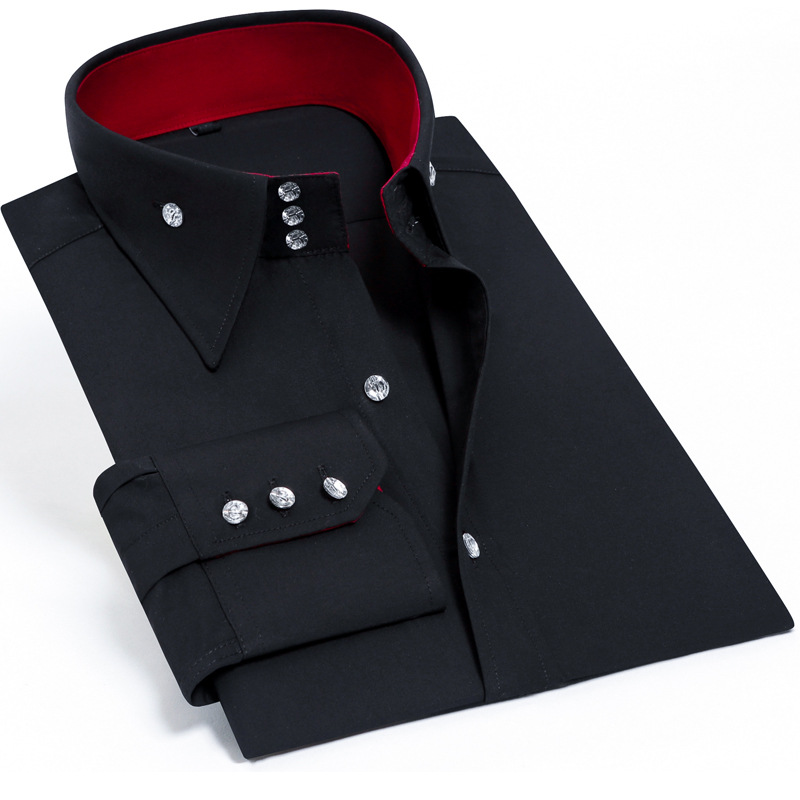 Camisa Social Masculina Slim F - Men Formal Party Wear Shirt avaliação e preço