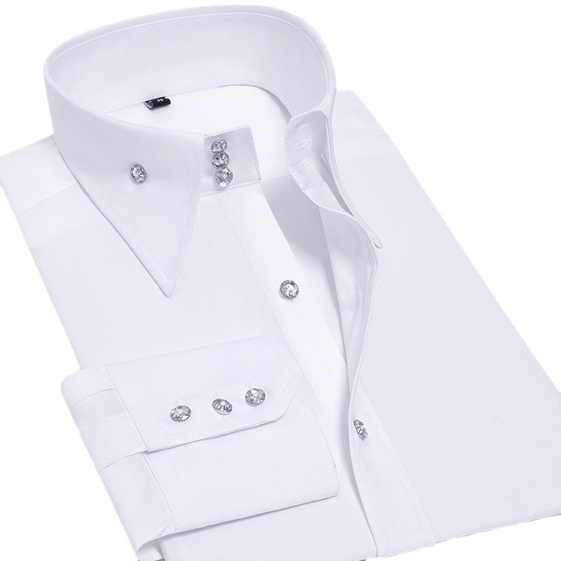 Camisa Social Masculina Slim F - Men Formal Party Wear Shirt avaliação e preço