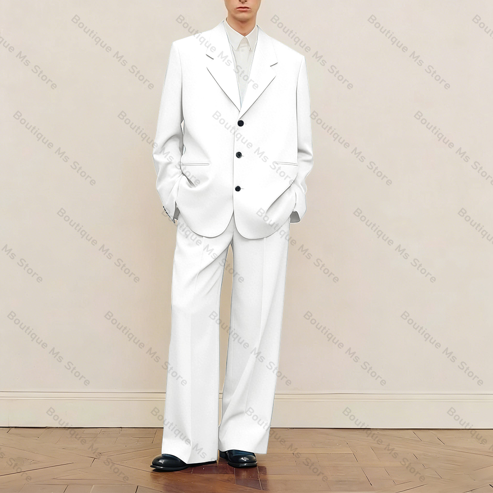 Conjunto de terno preto oversi - Men Formal Wear Pants avaliação e preço