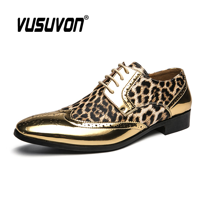 Sapatos masculinos com estampa - Men Formal Wear Shoes avaliação e preço
