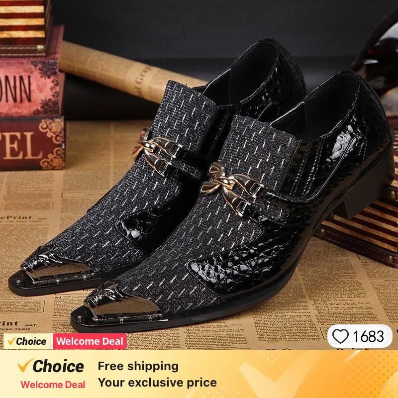 Sapatos de Couro Masculinos co - Men'S Formal Party Wear Shoes avaliação e preço