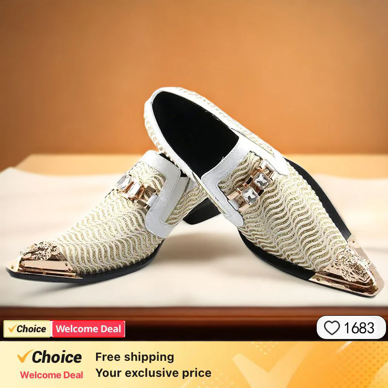 Sapatos de Couro Masculinos co - Men'S Formal Party Wear Shoes avaliação e preço